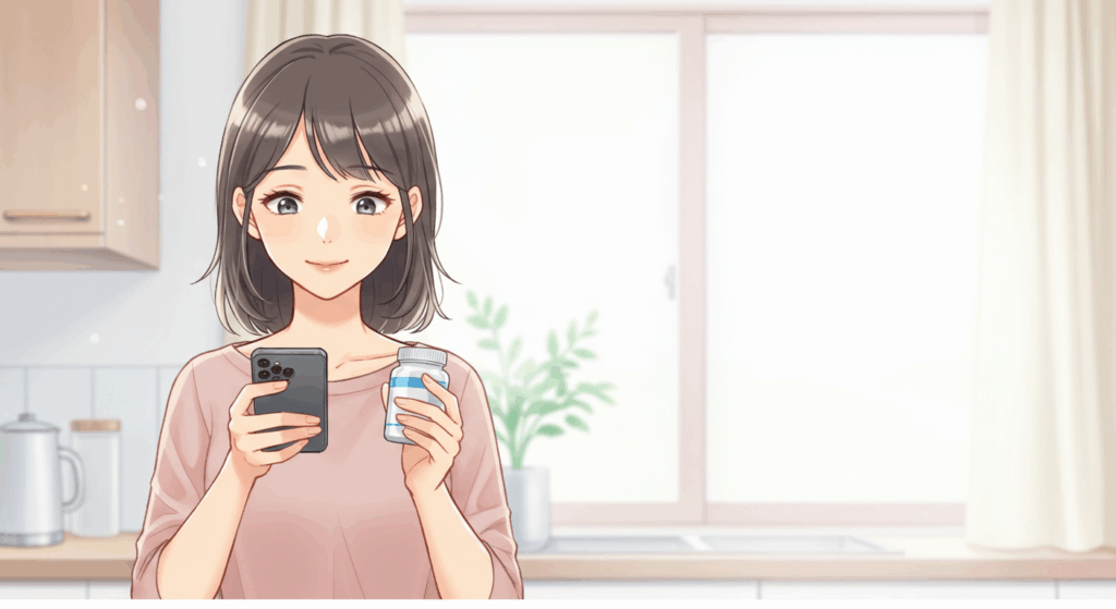 しっかり調べてサプリを選ぶ女性